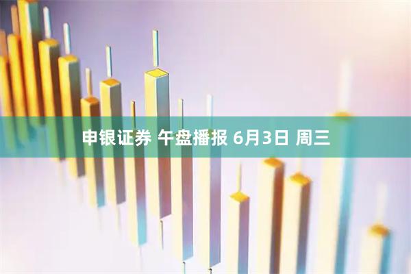 申银证券 午盘播报 6月3日 周三