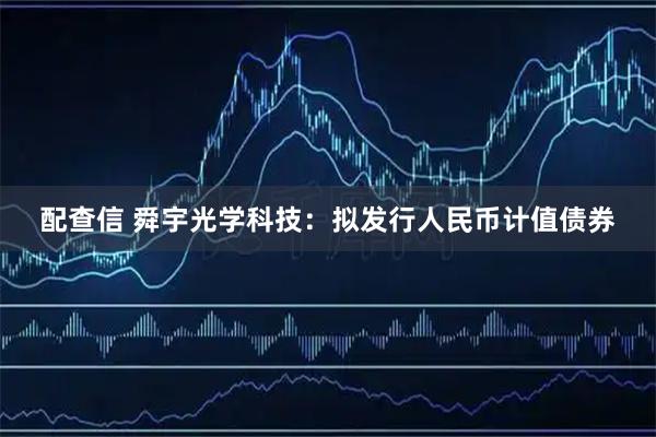 配查信 舜宇光学科技：拟发行人民币计值债券
